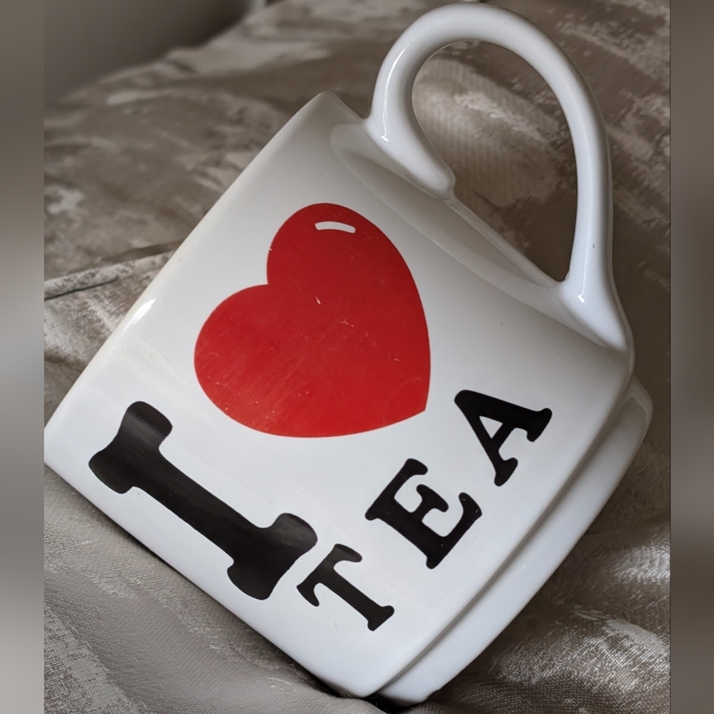 🇮🇹 COLLEZIONE PAOLO RONCCI ITALIA SET OF 2 " I LOVE 💞 TEA" CUPS